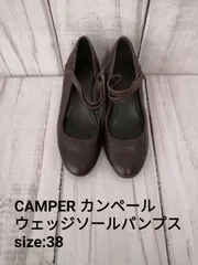 【希少デザイン✨️】CAMPER カンペール リボンパンプス 濃茶 ネイビー 36