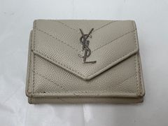 Saint Laurent 三つ折り財布 ホワイト - メルカリ