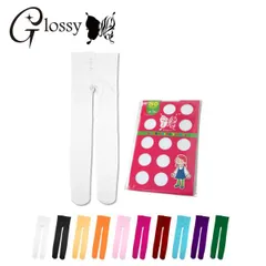 カラータイツ キッズタイツ 80デニール 厚手 ホワイト (OA-704A) 全10色 イベントグッズ ハロウィン クリスマス