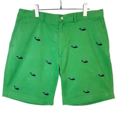 ポロラルフローレンPolo ralph laurenポロチノショーツハーフパンツショートパンツアニマル刺繍クジラ魚フィッシュ緑グリーンレトロ総柄vintageヴィンテージ50124