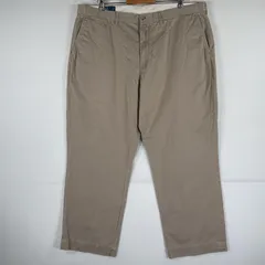 古着 ポロバイラルフローレン Polo by Ralph Lauren チノパンツ チノパン ワンポイント スラックス 大きいサイズ w42 L30  ベージュ メンズ
