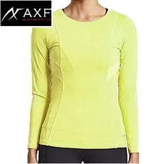 【新品・特価】アクセフ　レディース　ロングTシャツ　217308　AXF　トレーニングウェア　パフォーマンスギア　イエロー　黄