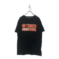 NIKE 半袖 プリント Tシャツ L ナイキ ブラック オレンジ ホワイト 肉球 アニマル 古着卸 アメリカ仕入 a603-6845