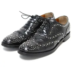 Churchs チャーチ ドレス シューズ 靴 ブラック 黒37(24cm) ウィングチップ レースアップ ラウンドトゥ スタッズ レザー BURWOOD MET きれいめ カジュアル【レディース】のサムネイル