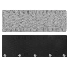 【売切注意！お急ぎ下さい】x 8 24 (ブラック+グレー ヘッドバンドプロテクター cm ヘッドバンドクッション ニット製 対応 (9.4 Sennheiser ゼンハイザー AKG x アーカーゲー Bose ボーズ 3.1 Beats ビート ヘッドバン