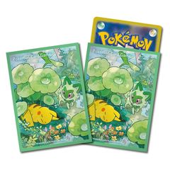 新品・送料無料 ピカチュウ&ニャオハ グリーン デッキシールド サプライ ポケカ