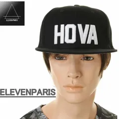 ELEVEN PARIS CAP 14F3LA07 HOVA イレブンパリ スナップバック キャップ パラダイス 9FIFTY SNAPBACK FRANCE イレブンパリス フランス フリーサイズ 帽子 刺繍 ロゴ ホワイト ブラック 白黒 調節可能 新品