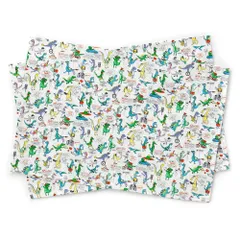 【新着商品】N3667320 恐竜タウンは大忙し 綿 給食 おしゃれ 布製 子供 男の子 ランチョンマット STYLE CANDY COLORFUL