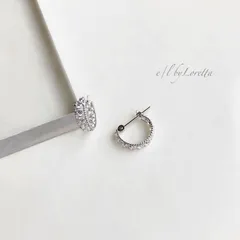 K10 CZ hoop pierce(White Gold)