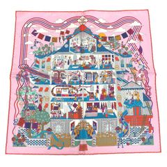 【未使用】HERMES エルメス スカーフ エルメス スカーフ カレ45 フォーブル レインボー SILK100% 箱