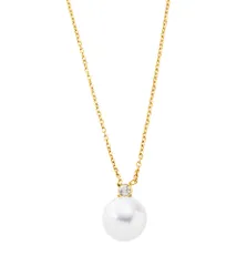 【ゴールド × ワンサイズ】[Cream dot. クリームドット公式] ネックレス レディース ステンレス製 金属アレルギー つけっぱなし サージカルステンレス ショート チェーン パール 一粒 ビジュー 大人