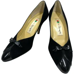 【極美品】銀座かねまつ (22.5) パンプス ヒール アーモンドトゥ 希少