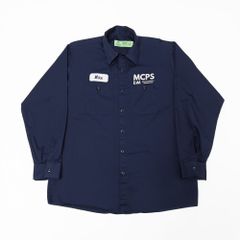 RED KAP レッドキャップ 長袖 ワークシャツ 企業ロゴ ネイビー L