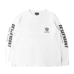 DESCENDANT ホワイト×ブラック 七分袖カットソー DESCENDANT ホワイト×ブラック 七分袖カットソー DESCENDANT ホワイト