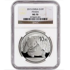 2001年 中国 10元 パンダ 銀貨 MS68 2001年 中国 パンダ銀貨 10元 NGC MS68 - メルカリ