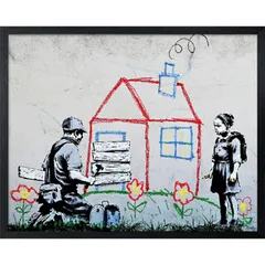 Banksy バンクシー アートフレーム Playhouse 【bicosya/美工社】 IBA-61740 サイズ530x430x32mmのサムネイル