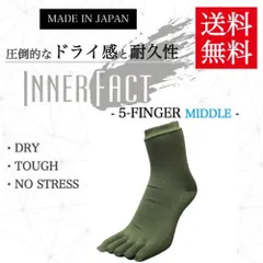 INNER FACT インナーファクト 五本指 ミドル OLIVE