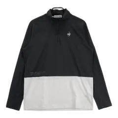 サイズ：LL LE COQ GOLF ルコックゴルフ  ハーフジップ 長袖Tシャツ  ブラック系 [240101409352]# ゴルフウェア メンズ ストスト