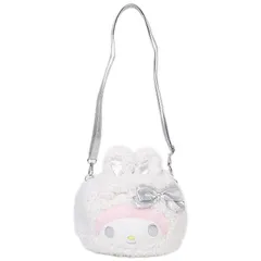マイメロディ 2WAY 巾着 ショルダーバッグ フェイス形 ふわふわスノーラビット サンリオ sanrio