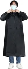Leftrate レインコート レインウエア 撥水 速乾 リュック対応 男女兼用 収納袋付き Lサイズ 114x125cm( ブラック,  Lサイズ 114x125cm)