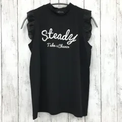 【 INGNI 】イング 袖フリル ノースリーブTシャツ ブラック M