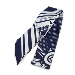 ◆エルメス HERMES ツイリー ジョージワシントンの馬車 マリン ◇エルメス HERMES ツイリー ジョージワシントンの馬車 マリン