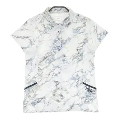 サイズ：0 PGG PEARLY GATES パーリーゲイツ 2023年モデル 半袖ポロシャツ 総柄 ホワイト系 [240101508567] ゴルフウェア レディース ストスト