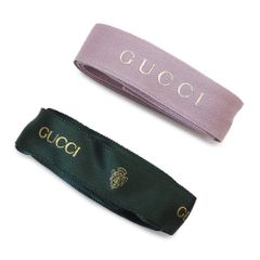 グッチ リボン 2本セット ブランドリボン ギフト プレゼント ラッピング 包装 ロゴ 薄紫 緑 ライトパープル グリーン 幅1.5cm GUCCI 【ブランド付属品】【メール便】(ec)