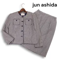 【極美品】jun ashida ツイード ノーカラー ジャケット 日本製 11 極美品】jun ashida ツイード ノーカラー ジャケット 日本製 11