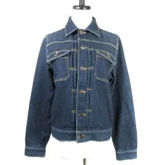 コーエン coen DAILY CLOTHING ジャケット ステンカラー 長袖 デニム調 コットン 薄手 無地 M インディゴ アウター /NA