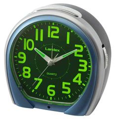 ランデックス(Landex) 目覚まし時計 エブリビュー 非電波 連続秒針 常時点灯 集光 ブルー YT5268BU