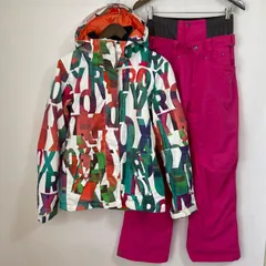 【美品】ROXY ロキシー　ロゴ　総柄　CSB スノーボードウェア　セット　M DRY FLIGHT TECHNOLOGY