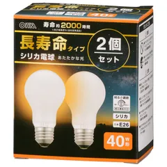 【数量限定】06-4754 LB-DL5638W-2PN 2個セット シリカ エジソン電球 フィラメント 調光機能対応 40W形 E26 長寿命白熱電球 電機 オーム(OHM)