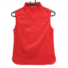 【超美品】リエンダスエルタ ノースリーブハイネックシャツ レッド ハーフジップ レディース M ゴルフウェア rienda sueltaのサムネイル