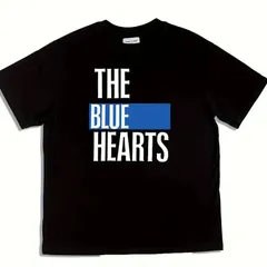 綿100% 6.35オンス スーパーお得半袖Tシャツ【男女兼用】「THE BLUE HEARTS」ブルー背景×白文字デザイン