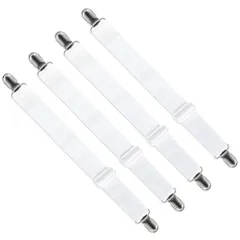 【迅速発送】LIHAO 布団 クリップ ずれ防止 布団カバー ずれ防止 クリップ 220cmまで伸べる！ずれ落ち防止 シーツ 布団 滑り止め シーツ固定 4本入 ズレ防止クリップ ソファー シーツ ズレ防止 アイロン台カバークリップ