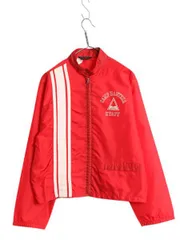 【お得なクーポン配布中!】 70s USA製 チャンピオン ナイロン レーシング ジャケット メンズ M ヴィンテージ ランタグ ジャンパー ブルゾン ワンポイント プリント 赤