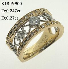 新品仕上げ済 K18 天然 ダイヤモンド リング D:0.247ct D:0.27ct 8.84g ダイヤ 指輪 金 ゴールド イエロー ♯1073011792