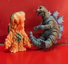 世紀の大怪獣　マーミット ヘドラ　水中期　 ピンク成型 青/黒/赤塗装　開封品 世紀の大怪獣 マーミット ヘドラ 水中期 ピンク成型 青/黒/赤