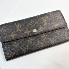【送料無料】Louis Vuitton/ルイヴィトン/長財布/ウォレット/サイフ/ブラウン/モノグラム/内側汚れあり/中古品