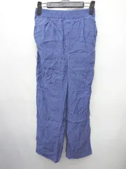 ◇ ⊂ Samansa Mos2 blue ライン パンツ サイズフリー ブルー レディース P  【1409090030673】