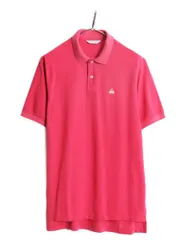 【お得なクーポン配布中!】 80s USA製 ブルックスブラザーズ  鹿の子 半袖 ポロシャツ メンズ M Brooks Brothers 80年代 ヴィンテージ 半袖シャツ ワンポイント ピンク
