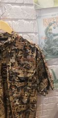 古着　XL　OILFIELD CAMO  オイルフィールド カモ 柄シャツ 半袖シャツ ボタンシャツ