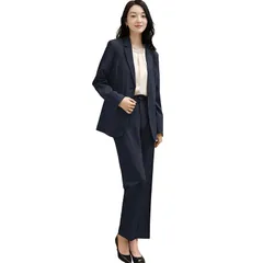 【新品】 [Yino] イノ スーツ レディース セットアップ パンツスーツ 2点セット ジャケット＋ストレートパンツ ウエストゴム 洗える 着?せ おしゃれ フォーマル 通勤 入学式 卒業式 面接 通年 1