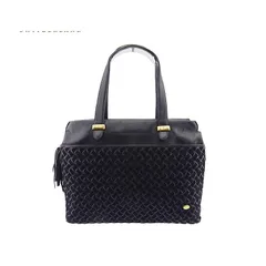 BALLY バリー　イントレチャート　編み込み　ハンドバッグ　レザー　タッセル BALLY バリーイントレチャート編み込みハンドバッグレザータッセル