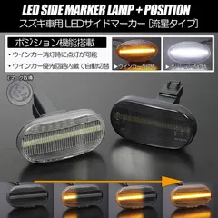 コンパクト発送 スズキ 03 ポジション機能付き シーケンシャル LED サイドマーカー 流星タイプ 純正交換 Eマーク フェンダー ウインカー ウィンカー レンズ 左右 新品のサムネイル