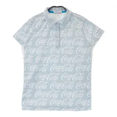サイズ：1 JACK BUNNY ジャックバニー × コカコーラ 半袖ポロシャツ 総柄 ブルー系 [240101483522] ゴルフウェア レディース ストスト