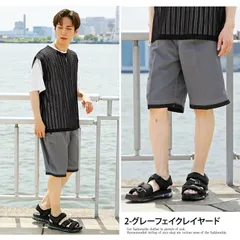 水着 メンズ サーフパンツ 海パン 海水パンツ スイムウェア 水陸両用 無地 フィットネス 水泳 スポーツ 男性用 ブラック 黒 グレー 紺 ネイビー 夏 2-グレーFレイヤード