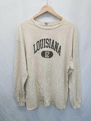 ◇ Θ GILDAN ギルダン ロゴ 長袖 Tシャツ カットソー サイズXL ライトベージュ メンズ E  【1411130009563】
