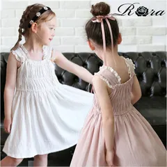 ☆ 140cm ☆ フォレストガールワンピース ノースリーブ ワンピース キッズ ノースリーブワンピース 夏 72042401 サマードレス 袖なし 子供 女の子 フリル レース リボン ナチュラル レトロ 森ガール おしゃれ 可愛い オシャレ かわいい